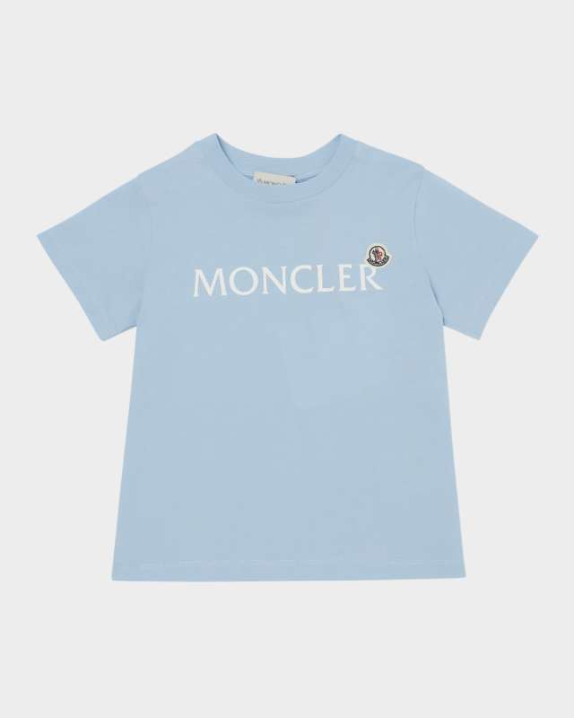 Boy's Embroidered Logo-Print T-Shirt, Size 4-6